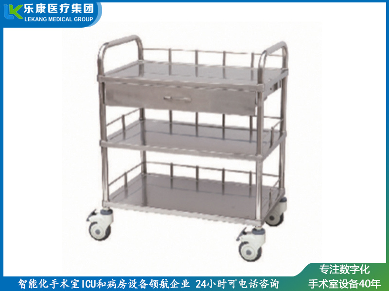 [b6]不銹鋼三層治 療車(chē)(全抽屜)